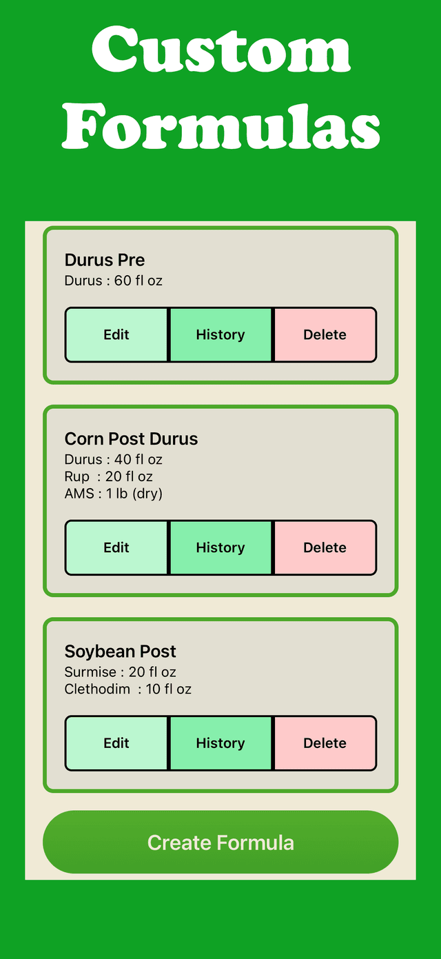 Custom Formulas